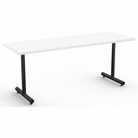 SPECIAL-T Table, Black Base, 24inWx72inLx29inH, White SCTKING2472BWH